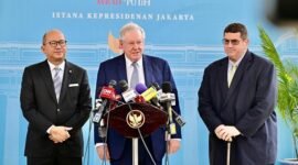 kunjungan  Chairman dan Editor in Chief Forbes, Steve Forbes, di Istana Negara. (DFacebook.com @setkab RI)