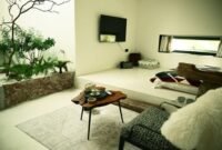 Ruang keluarga modern yang tertata apik dengan sentuhan tanaman hijau dan pencahayaan alami yang optimal, menciptakan suasana tenang dan aliran energi positif sesuai prinsip Feng Shui. Penataan seperti ini tidak hanya indah dipandang, tetapi juga mendukung kesejahteraan penghuninya.